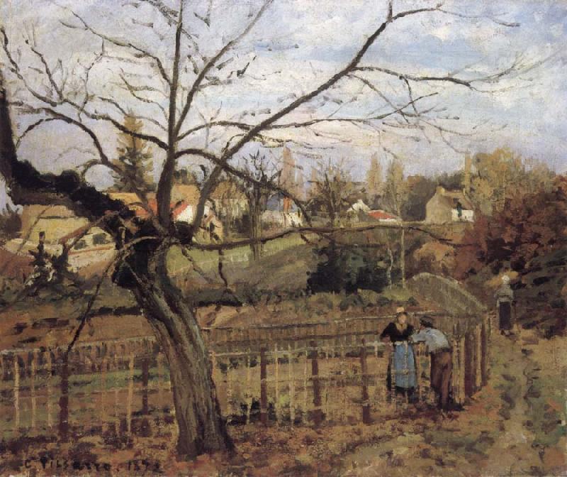 Camille Pissarro The Fence La barriere oil painting image
